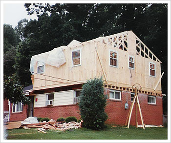 second story home addition construction in falls church virginia